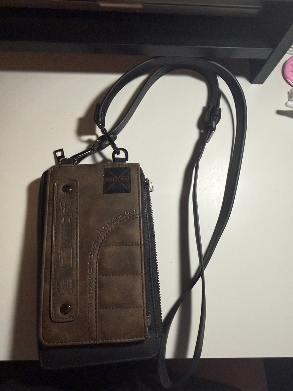 Disney Star Wars Brown and Black Crossbody Phone Wallet